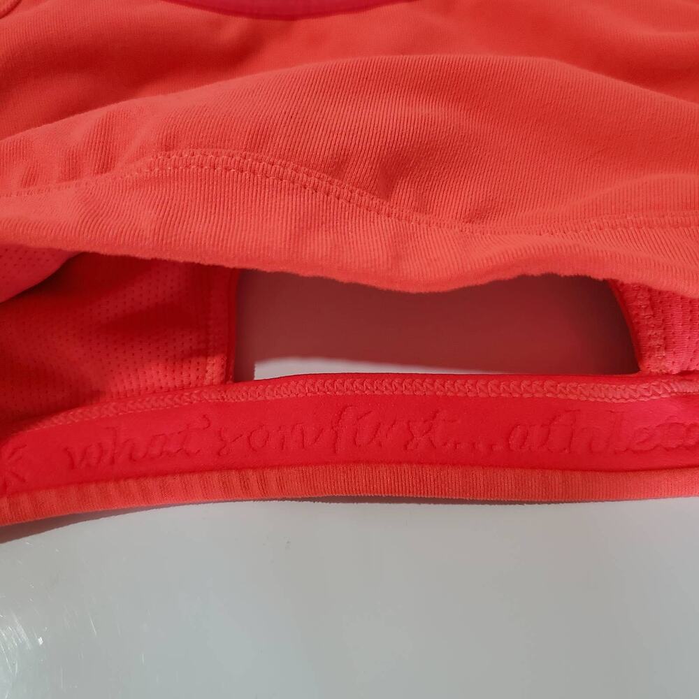 Athleta Triple Dare Sports Bra Red It Neon Women's Size XS Activewear Athletic - Picture 4 of 10